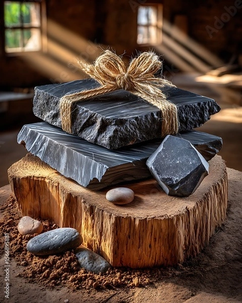 Fototapeta Geometric stacked stones art high resolution picture
