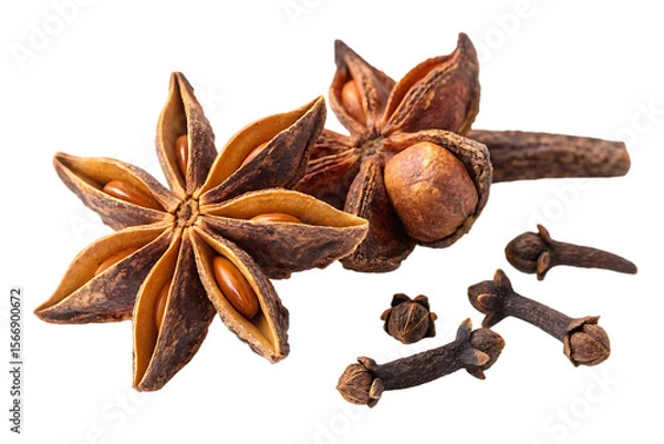 Fototapeta Spice cloves isolated on transparent Generated AI
