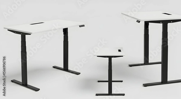 Obraz Adjustable height modern desks