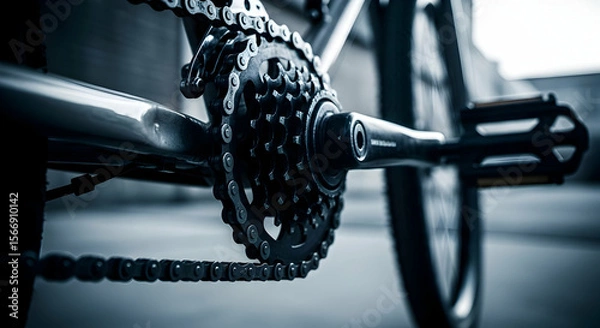 Obraz Bicycle drivetrain close up