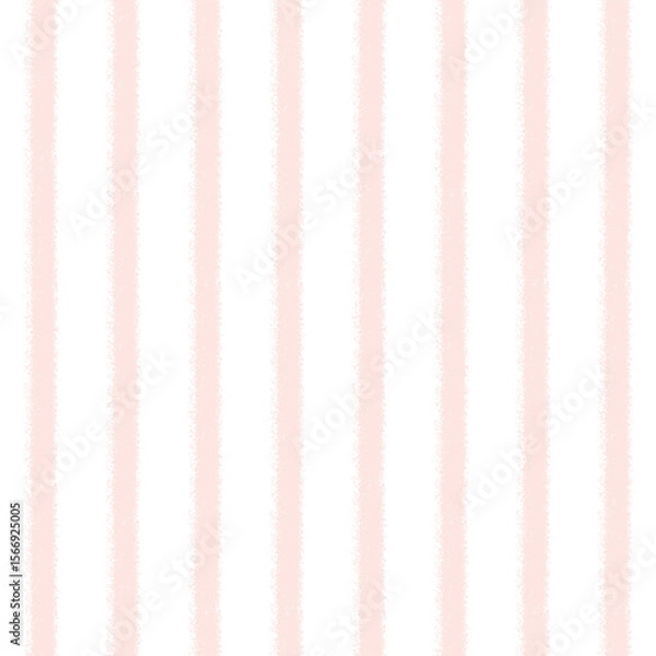 Fototapeta Pink dreams. Watercolor hand-drawn seamless minimalistic pink stripe pattern. Fairytale print for baby girl.