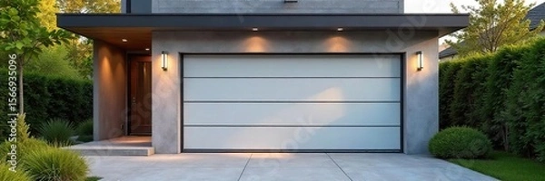 Obraz Sleek Modern Automatic Garage Door Opener Convenient & Secure Home Access