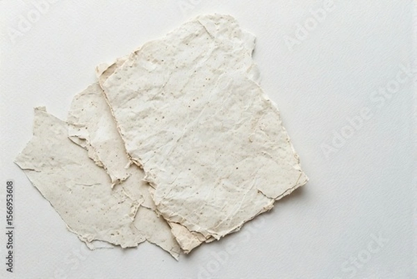 Fototapeta Scrap paper on white background , Scrap paper for background , Writing paper , Note paper