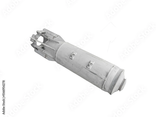 Fototapeta FAB-100 modified guided version INS aerial bomb used in modern warfare is isolated.