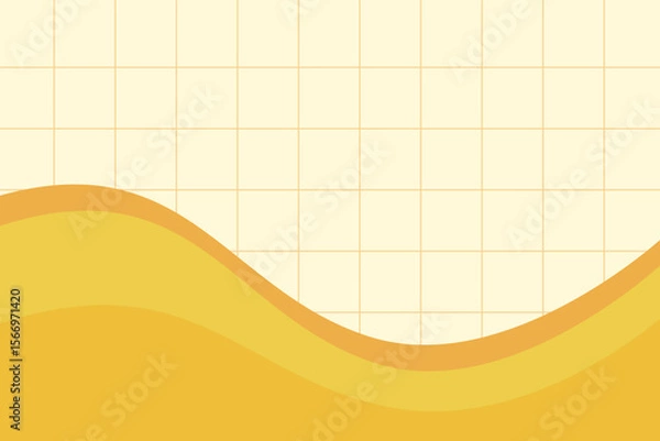 Obraz Abstract Yellow Wave Composition for Banner Thumbnail Background