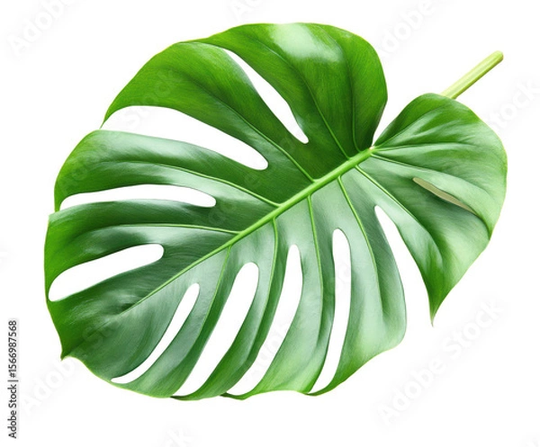 Obraz Monstera leaf nature plant detail isolated on transparent background