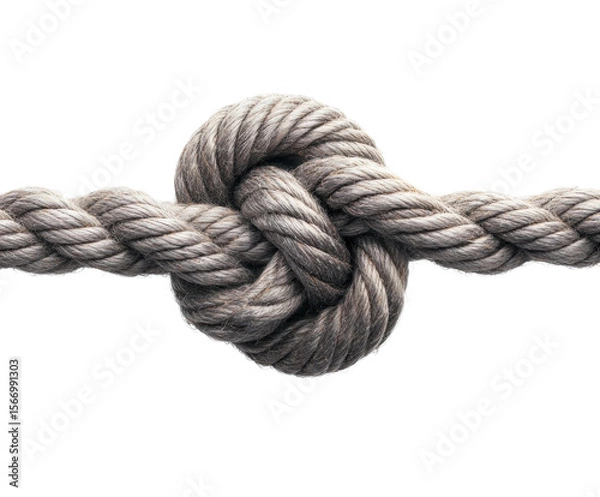 Obraz Rope knot tying techniques workshop instructional guide overhead view isolated on transparent background