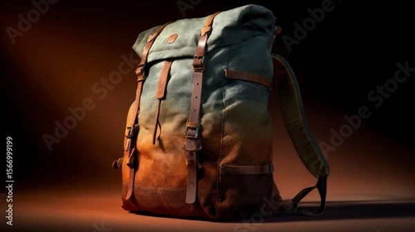 Obraz Vintage canvas backpack design