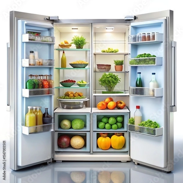 Obraz fridge with food