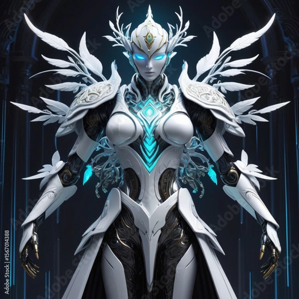 Obraz Robot on cross