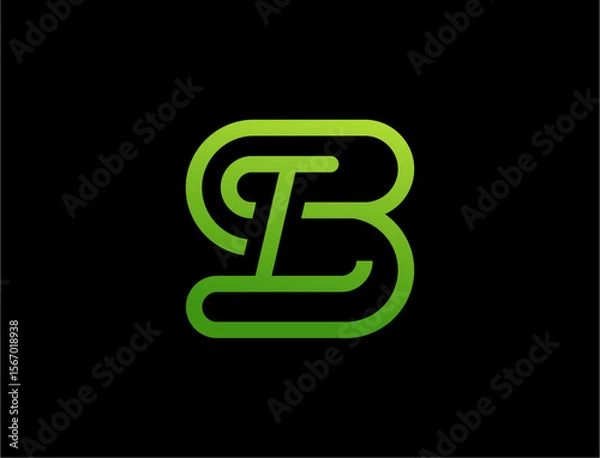 Fototapeta Lime green abstract logo