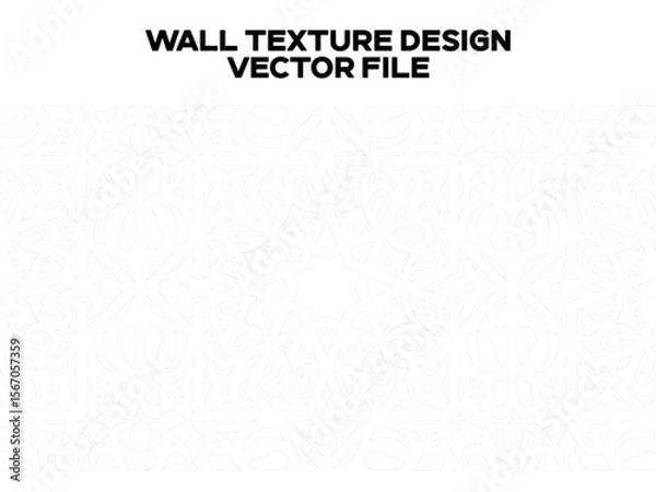 Obraz Wall Texture Design Template. Wall Outlined Design. Editable EPS file.