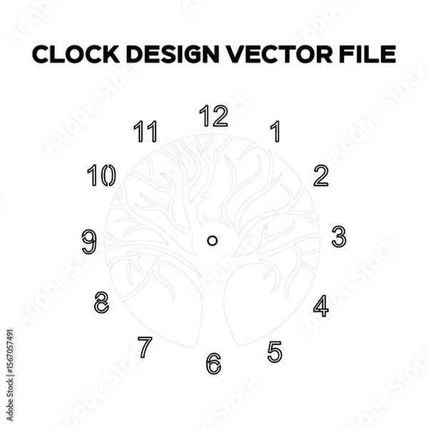 Obraz Simple Clock Design. Clock Time Concept Design. Editable EPS file.