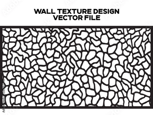 Obraz Wall Texture Design Template. Wall Outlined Design. Editable EPS file.