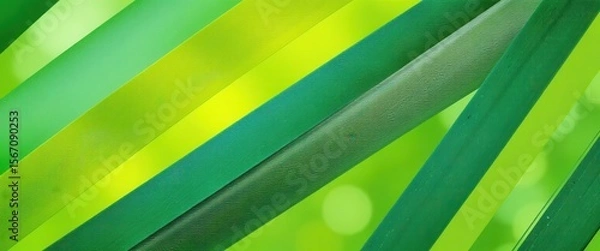 Obraz Vibrant green abstract background for computer monitors featuring striped textures