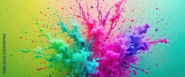 Obraz Vibrant explosion of colors creating an abstract display for computer backgrounds