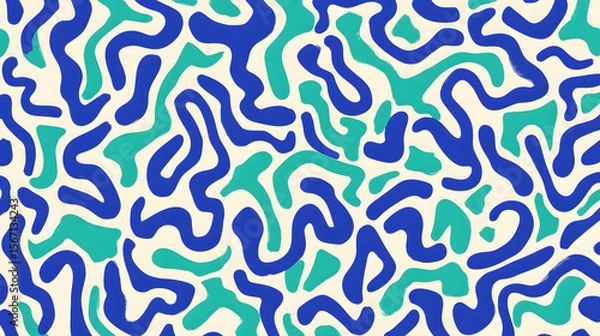 Fototapeta blue abstract seamless background 