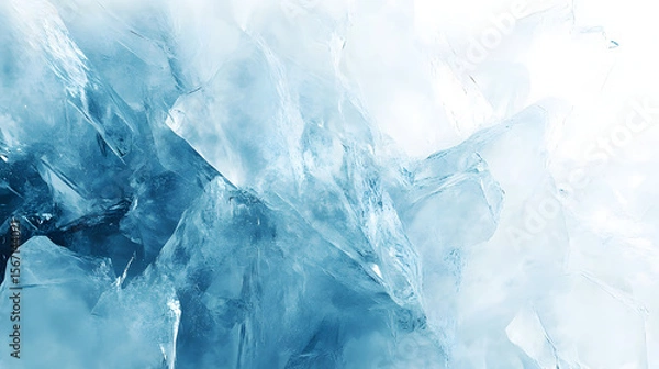 Fototapeta icicles on a blue background