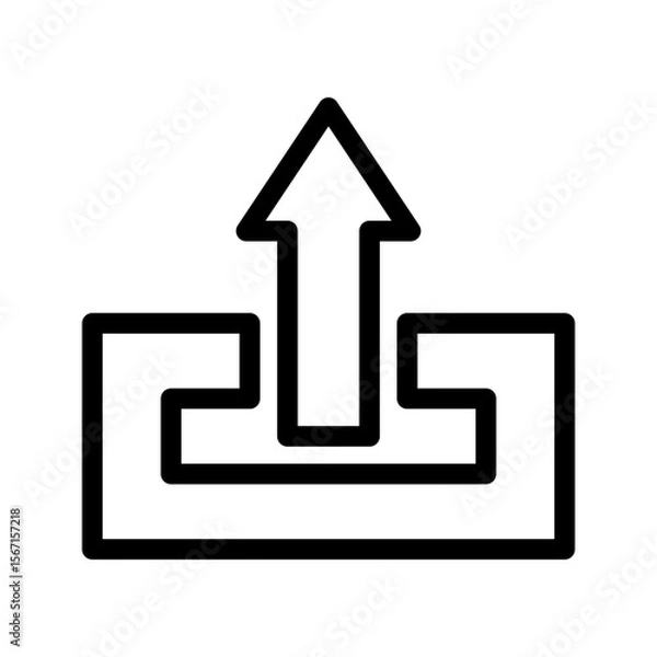 Fototapeta Upload Icon - Minimalist UI Style