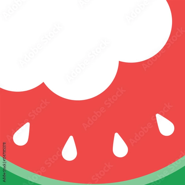 Fototapeta Vector National Watermelon Day Event Celebration Design