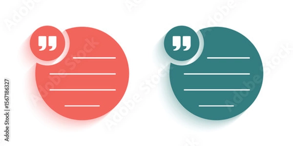 Fototapeta Vector Set of Circle Text Box For Quotes Text Talk