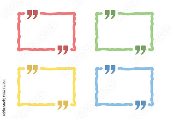 Fototapeta Vector Colorful Empty Frame Text Box For Quotes Template Design