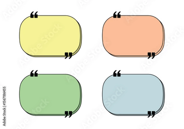 Fototapeta Vector Colorful Empty Rectangle Shape For Quotes Template Design
