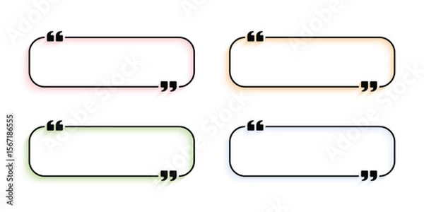 Fototapeta Vector Set of Blank Rectangle Frame For Quotes Template Design