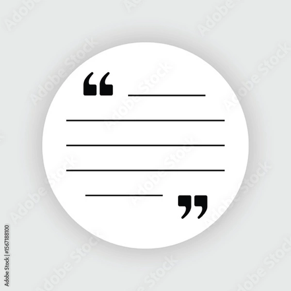 Fototapeta Vector Simple Circle Text Box For Quotes Text Talk