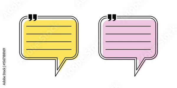 Fototapeta Vector Set of Speech Bubble Text Box For Text Talk Quotes