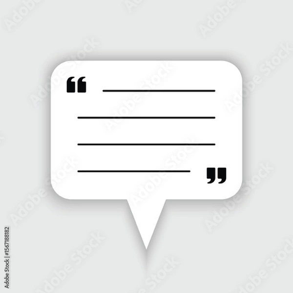Fototapeta Vector Simple Speech Bubble Text Box For Quotes Text Talk