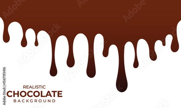 Fototapeta Vector Realistic Chocolate Background Wallpaper