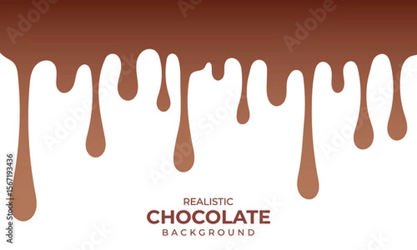 Fototapeta Vector Realistic Chocolate Background Wallpaper