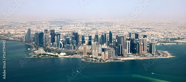 Obraz Aerial View of Doha, Qatar