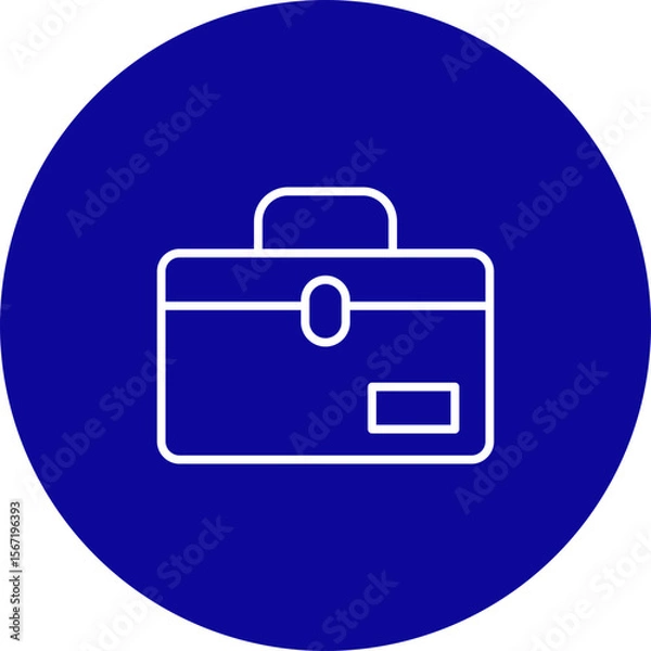 Fototapeta Briefcase  Vector Line Pink Circle Icon Design