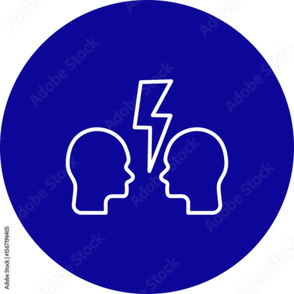 Fototapeta Conflict  Vector Line Pink Circle Icon Design