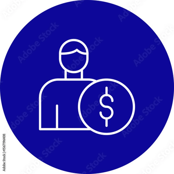 Fototapeta Cheater  Vector Line Pink Circle Icon Design