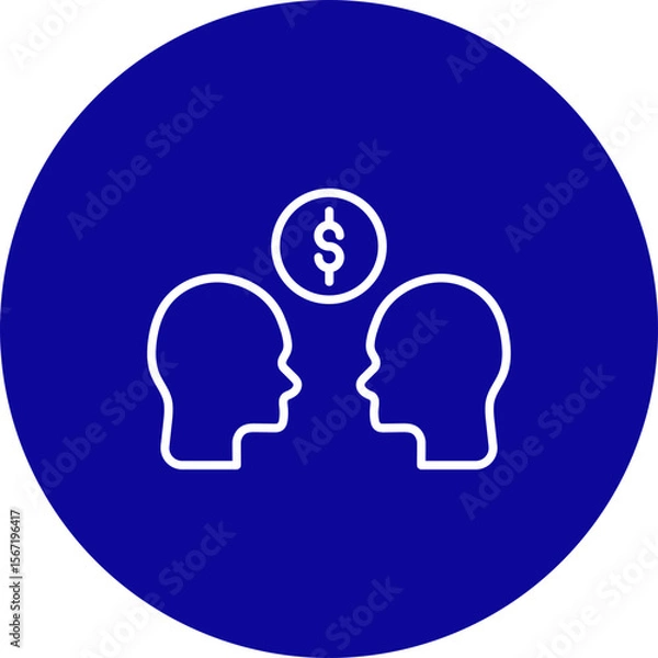 Fototapeta Corruption  Vector Line Pink Circle Icon Design