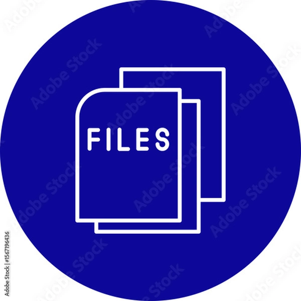 Fototapeta Files  Vector Line Pink Circle Icon Design