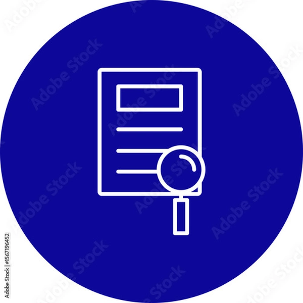 Fototapeta Investigation  Vector Line Pink Circle Icon Design
