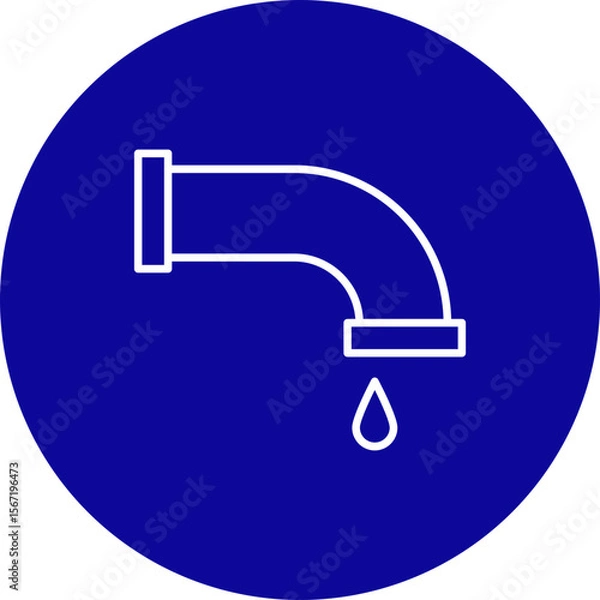 Fototapeta Leakage  Vector Line Pink Circle Icon Design