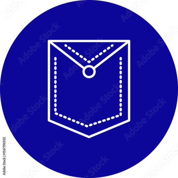 Fototapeta Pocket  Vector Line Pink Circle Icon Design