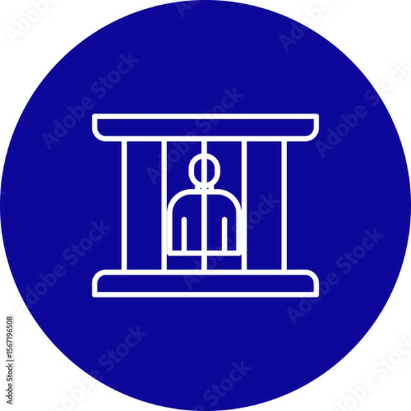 Fototapeta Prison  Vector Line Pink Circle Icon Design