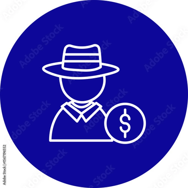 Fototapeta Steal  Vector Line Pink Circle Icon Design
