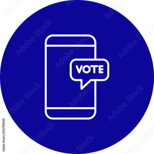 Fototapeta Vote  Vector Line Pink Circle Icon Design