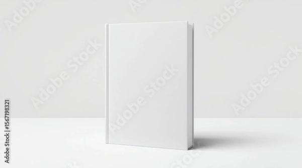 Fototapeta Real photo blank portrait A4, US-Letter, brochure magazine mockup isolated on gray background 