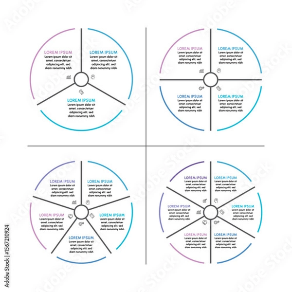Obraz Business circle. timeline infographic icons de1signed for abstract background template