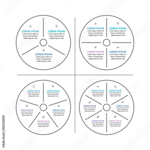 Obraz Business circle. timeline infographic icons de1signed for abstract background template
