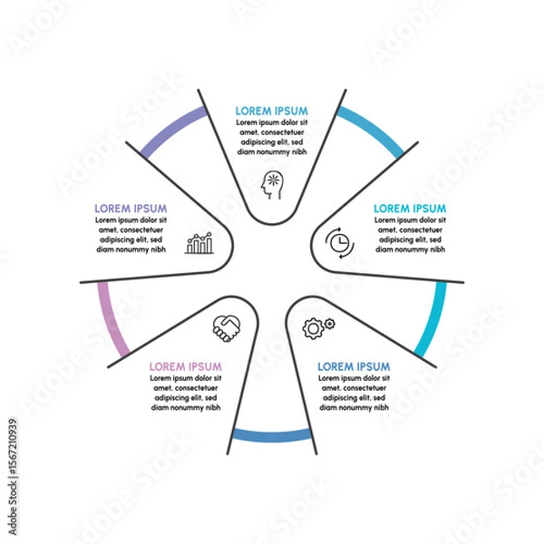 Obraz Business circle. timeline infographic icons de1signed for abstract background template