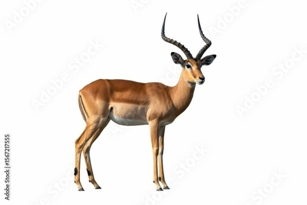Obraz male impala isolated isolated, white background